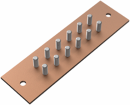 ComLine Ground Buss 6-Position, Copper, Brushed Finish, 3/4 Inch Tie-Point