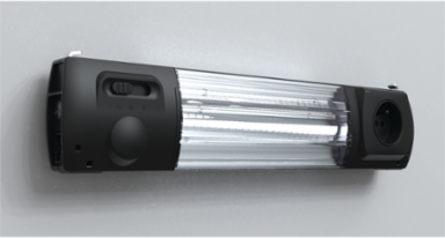 LED Enclosure Light, 1200lm, 2.99 x 14.33 x 1.89 Inch, Black, Plastic