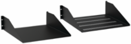 Rack-Mount Steel Shelf Solid, 19.00x22.00, Black, Steel