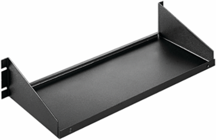 Single-Sided Shelf Solid 75 (34kg) Load Rating, 19.00x15.00, Black, Mild Steel