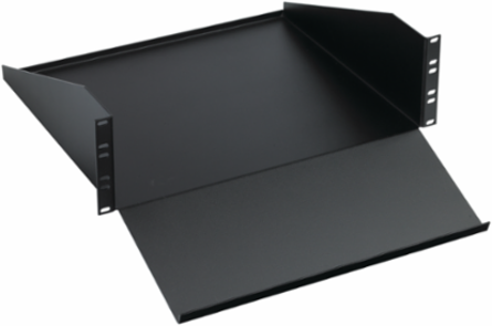 Steel Keyboard/Monitor Shelf, fits 19-inch rack, Black, Steel
