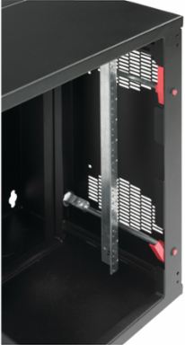 Rack Angles Tapped 26U, fits 48.00, Black, Steel