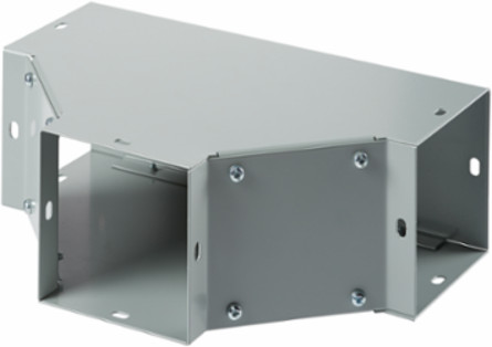 Sweep Tee LayIn Wireway, fits 12.00x12.00, Gray, Mild Steel