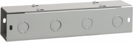 Straight Section Lay-in Flat-Cover Type 1 with KOs, 12x12x12, Gray, Steel
