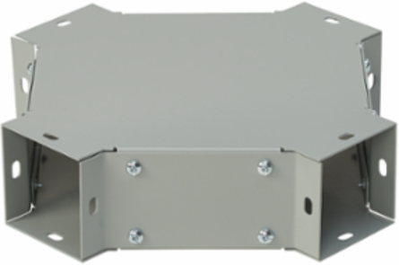 Cross Fitting 12 Inch x 12 Inch, Gray Steel, NEMA Type 1