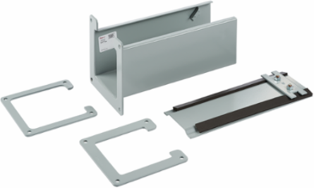Telescope Fitting Lay-In Hinged Cover, 2.50x2.50, Gray, Steel