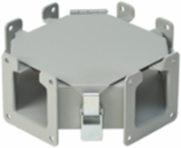Cross Fitting Lay-in Hinged-Cover 2.50 Inch x 2.50 Inch Gray Steel