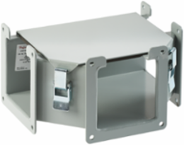 Tee Fitting Lay-in Hinged Cover Top Opening, 2.50x2.50, Gray, Steel
