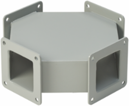 Steel Cross Feed-Through 2.50 Inch x 2.50 Inch, IP54, NEMA Type 12, Gray