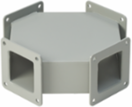 Steel Cross Feed-Through 2.50 Inch x 2.50 Inch, IP54, NEMA Type 12, Gray