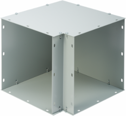 90-Degree Elbow Lay-in Wireway 4 Inch x 4 Inch, Gray, Steel