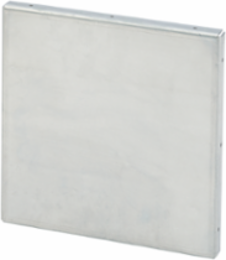 Closure Plate 4 Inch x 4 Inch, Galvanized Steel, NEMA Type 1, Knockouts Included