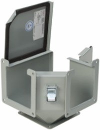 90-Degree Elbow Outside Top Opening 4 Inch x 4 Inch, Gray Steel