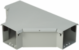 Lay-In 90-Degree Flush Tee, 4 Inch x 4 Inch, Gray Steel, NEMA Type 3R
