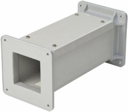 Straight Section Feed-Through Type 12 and 3R, 4.00x4.00x24.00, Gray, Fiberglass
