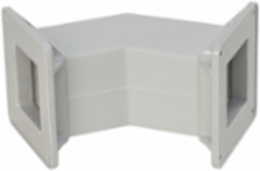 45-Degree Elbow Feed-Through 4 Inch x 4 Inch, Fiberglass, Gray