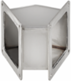 45-Degree Feed-Through Elbow, 4 Inch x 4 Inch, Stainless Steel 304, NEMA Type 12