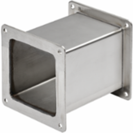 Nipple Feed-Through Wireway, 4.00x4.00x6.00, Brushed, Stainless Steel 304