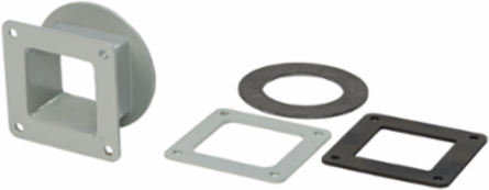 Swivel Nipple Feed-Through Box Entry, 4.00x4.00, Gray, Steel