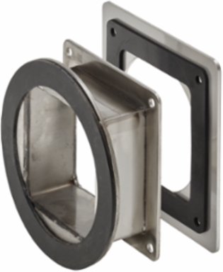Swivel Nipple Feed-Through Wireway, 2.00x2.00, Brushed, Stainless Steel 304