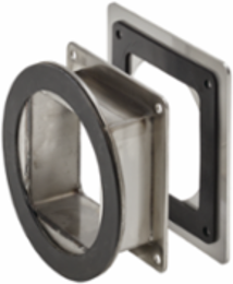 Swivel Nipple Feed-Through Wireway, 2.00x2.00, Brushed, Stainless Steel 304