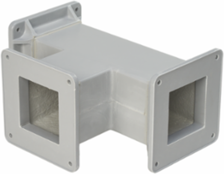 Tee Fitting Feed-Through, 4.00x4.00, Gray, Fiberglass