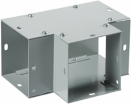 90-Degree Flush Tee, 6 Inch x 6 Inch, Gray, Steel, NEMA Type 1, Powder Coated