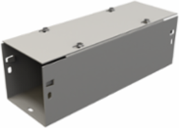 Straight Section Lay-in Flat Cover Type 1 with KO, 6x6x24, Gray, Steel