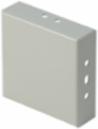 Closure Plate 6 Inch x 6 Inch Gray Painted Steel, NEMA Type 3R