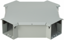 90-Degree Cross Fitting, 6 Inch x 6 Inch, Gray Painted Steel, NEMA 3R