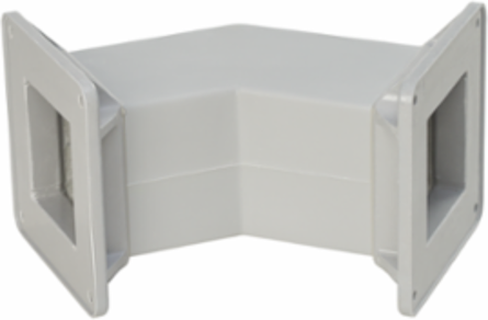 45-Degree Elbow Feed-Through 6 Inch x 6 Inch Gray Fiberglass NEMA 12