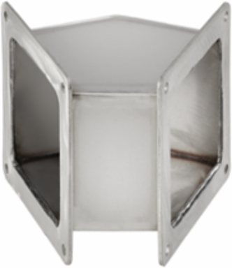 45-Degree Elbow Feed-Through, 6 Inch x 6 Inch, Stainless Steel 304, NEMA Type 4X