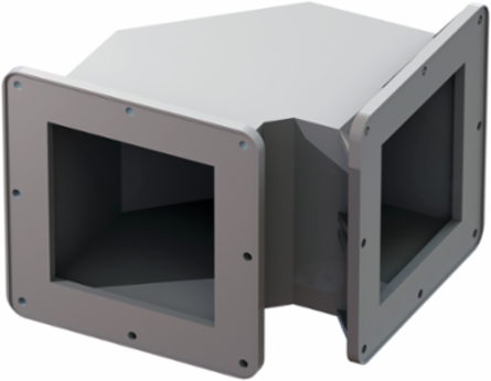 90-Degree Feed-Through Elbow, 6 Inch x 6 Inch, Fiberglass, IP55 Rating