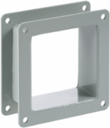 Nipple Feed-Through Wireway, 6.00x6.00x2.00, Gray, Mild Steel