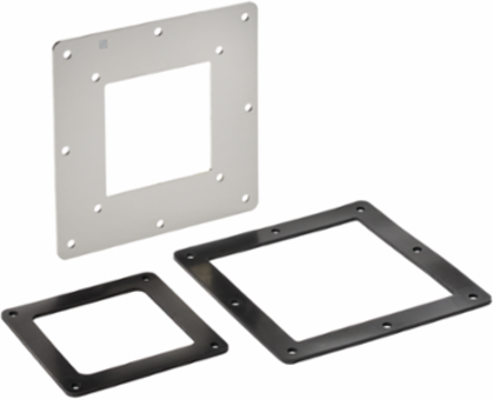 Reducer Bushings Feed-Through Center Hole, 6x6 to 4x4, Brushed, SS304
