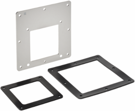 Reducer Bushings Feed-Through Edge Hole, 6x6 to 4x4, Brushed, SS304