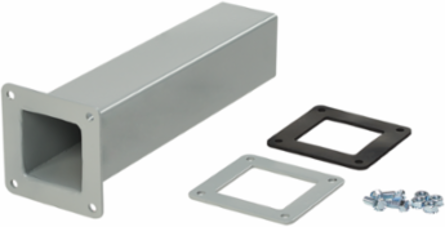 Feed-Through Cutoff Fitting, 6 Inch x 6 Inch, Gray Steel, NEMA Type 12
