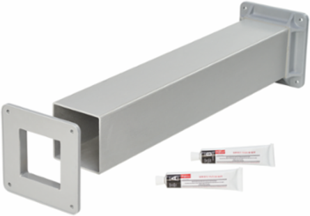Fiberglass Cutoff Fitting Feed-Through, 6 Inch x 6 Inch, Gray, NEMA Type 12
