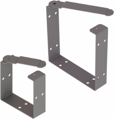 Universal U-Connector for LayIn Wireway, fits 8.00x8.00, Gray, Mild Steel