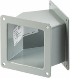 45-Degree Elbow Feed-Through, 8 Inch x 8 Inch, Gray Steel, NEMA Type 12