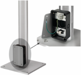 Floorpost for Syspend VHDS-Motion Arm, 12x12x74 Inch, Brushed Stainless Steel