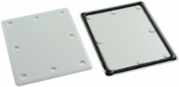 Fusion G7 Gland Plate, Cutout 90 x 280, Steel, 1.5 Thick, Powder Coated