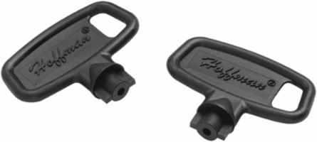 Double-Bit Keys, Plastic, 3 mm, Textured Finish, Black