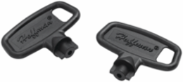Double-Bit Keys, Plastic, 3 mm, Textured Finish, Black