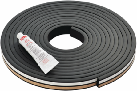 Gasket Replacement Kit, 0.31x0.63 Inch, Black Silicone, 6mm Thickness