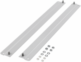 Full-Width Top and Bottom Mounting Bracket, 900mm, Gray Steel, 2.5mm Thickness