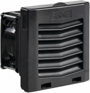 Side-Mount Filter Fan 115V 21 CFM 4.42 x 4.44 x 3.65 Inch Black