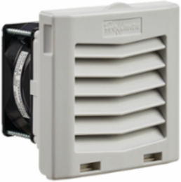 Side-Mount Filter Fan 24V 21CFM Light Gray, 4.42 x 4.44 x 3.15 Inch