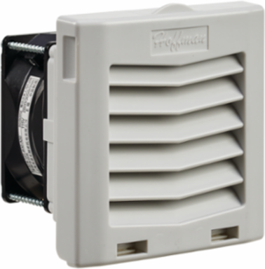 Side-Mount Filter Fan 230V 21 CFM 4 Inch Plastic Light Gray