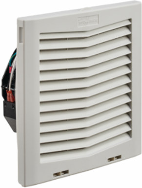 Side-Mount Filter Fan 24V 103CFM Light Gray, 10.13 x 10.14 x 5.18 Inch